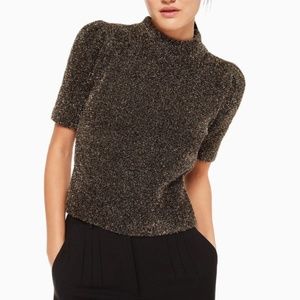 KATE SPADE NEW YORK metallic fuzzy sweater